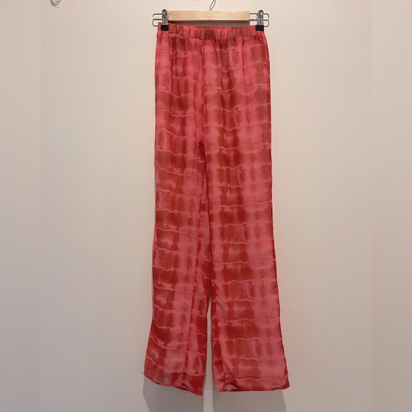 SNDYS Pants - SNDYS x Molly King relaxed pants in pink and red tie dye size 2